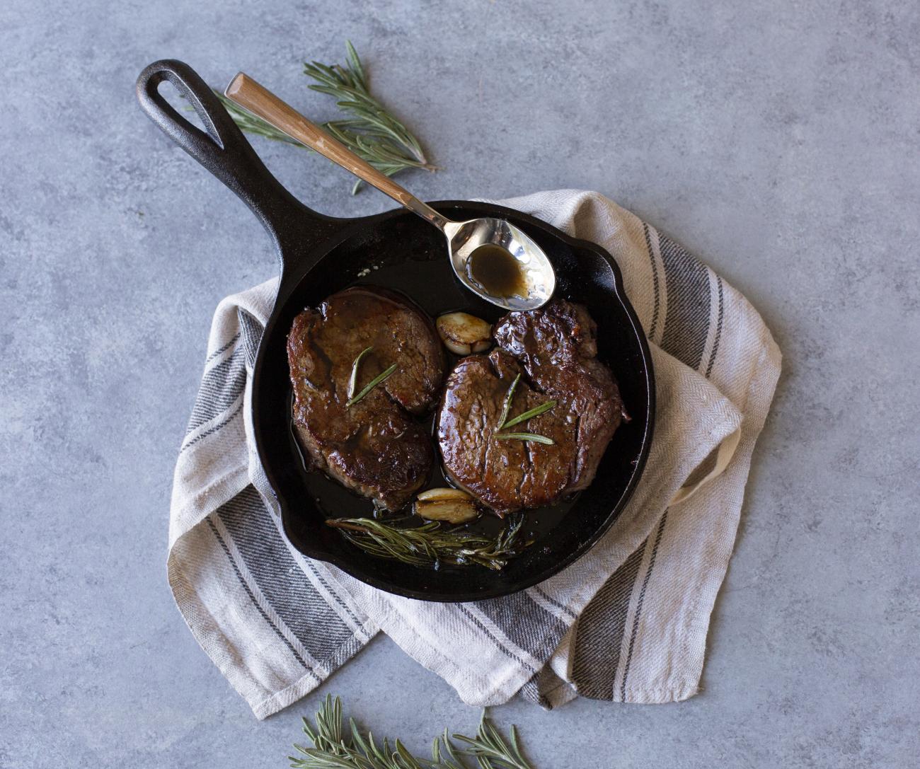 Filet in hotsell cast iron skillet